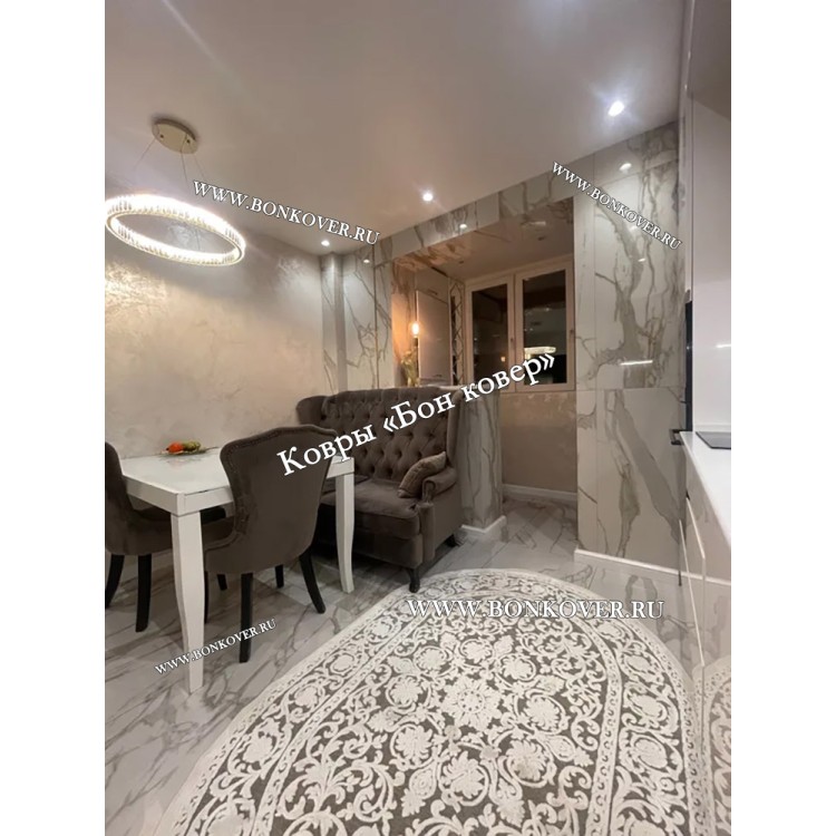 Овальный Шелковистый Ковер Для Гостиной Дизайн 22263