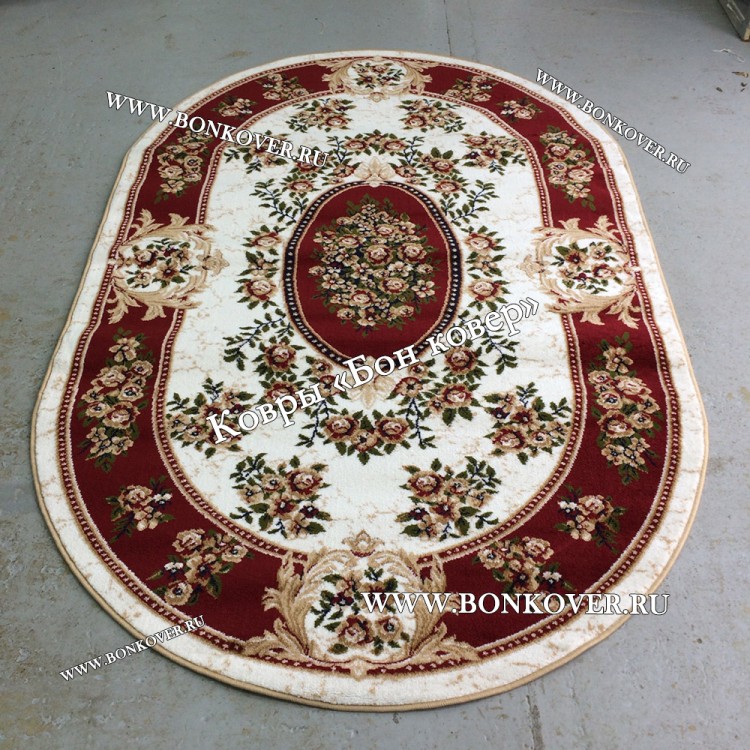 Ковер Лайт Карпет Медальон Дизайн 26358 Овал